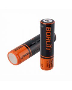 Batteria al litio 2Pcs Bourit 3.7V 2200mAh 8.14Wh 18650 con scheda di protezione